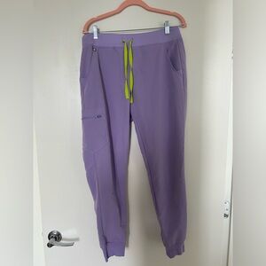 FIGS LAVENDER JOGGERS; MATCHING top in previous post 💜💚